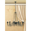 Candelabru florentin antichizat negru 12xE14/40W, Vela LU 1531/12 Antik Orion